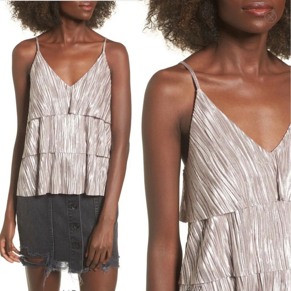 New Lost+Wander Bastille Metallic Retro Disco 70s Top S Nordstrom Bloomingdale's